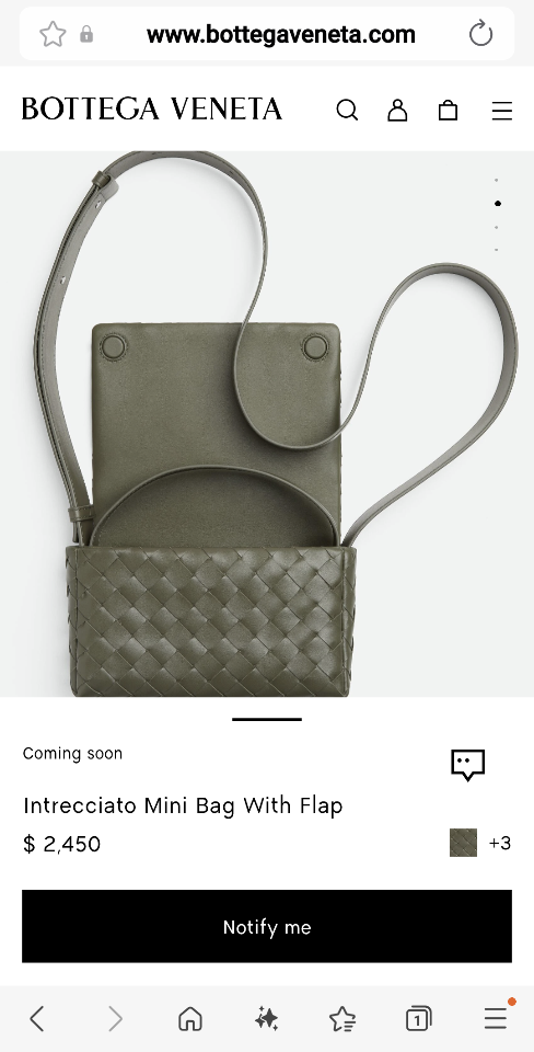 Bottega Veneta Intrecciato Mini Bag With Flap Crocodile 857931 20x12x6.5cm-duoc-ban-tai-Hvip Bags and Accessories