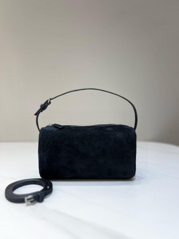 The Row 90's Bag in Nubuck dark black 19.5x10x8cm -duoc-ban-tai-Hvip Bags and Accessories
