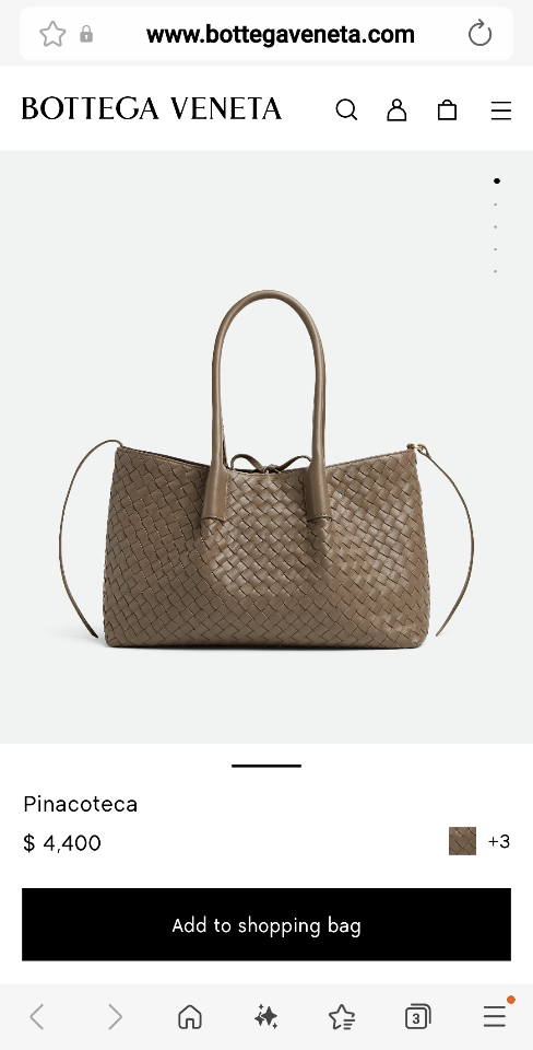 Bottega Veneta Pinacoteca Pinecone/fondant 854371 34*20*14cm-duoc-ban-tai-Hvip Bags and Accessories