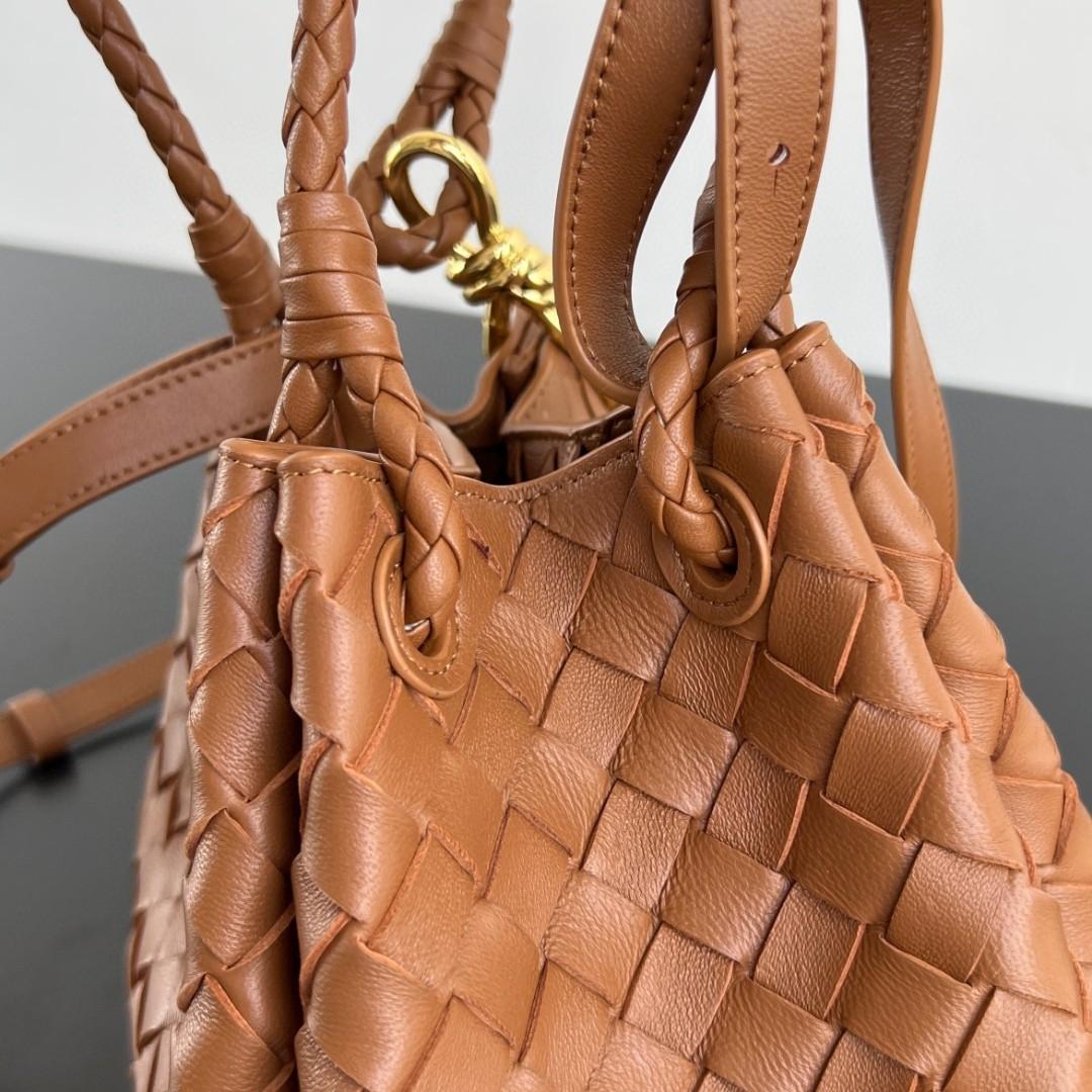 Bottega Veneta Small Parachute Intrecciato brown 796569 21X17X16.5cm-duoc-ban-tai-Hvip Bags and Accessories