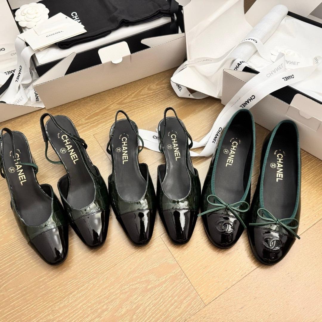 Chanel Slingbacks Crocodile Embossed Patent Calfskin & Patent Calfskin 20mm G39221-duoc-ban-tai-Hvip Shoes and Clothes