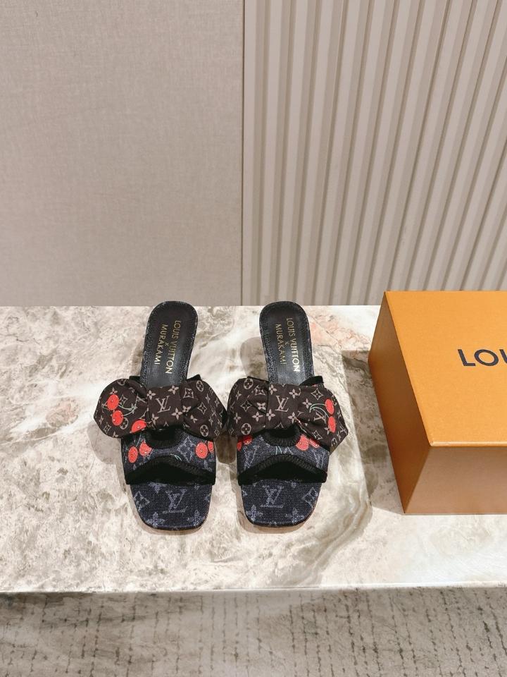 Louis Vuitton LV x TM  Cherie Mules black 🍒55mm (1)  -duoc-ban-tai-Hvip Shoes and Clothes