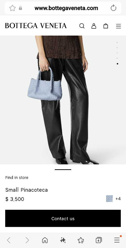 Bottega Veneta  Small Pinacoteca Lunar/fondant  819004 15*24*12cm-duoc-ban-tai-Hvip Bags and Accessories
