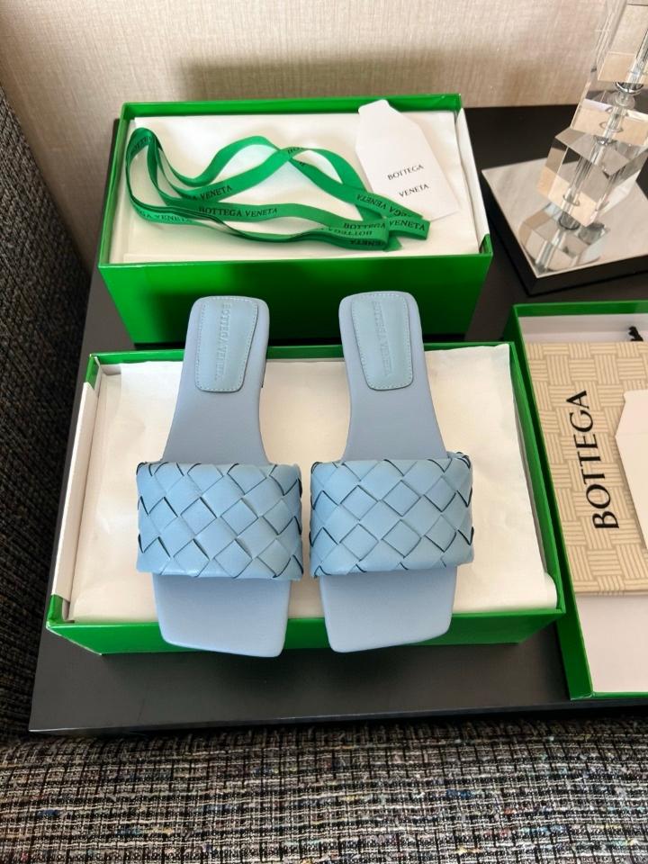 Bottega Veneta Parco Flat Mule blue-duoc-ban-tai-Hvip Shoes and Clothes