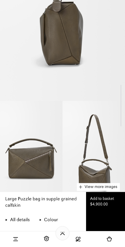 Loewe Large Puzzle bag in supple grained calfskin B510PNLX03 Tundra -duoc-ban-tai-Hvip Bags and Accessories