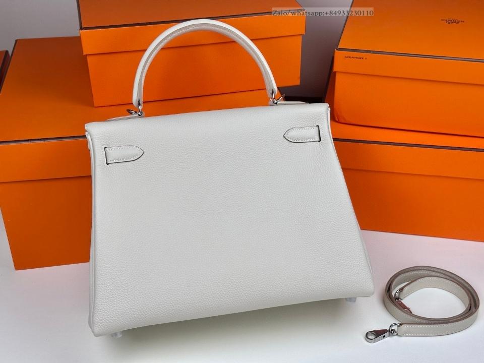 Hermès Kelly 32 Craie togo PHW -duoc-ban-tai-Hvip Bags and Accessories