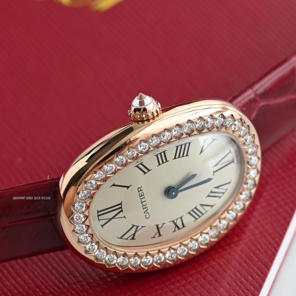 Cartier Baignoire watch
Small model, quartz movement, rose gold, diamonds, leather WJBA0053-duoc-ban-tai-Hvip Bags and Accessories