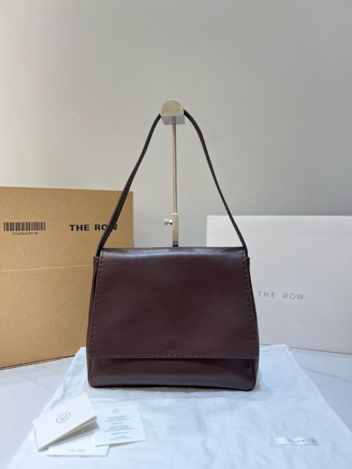The Row Nuance Hobo Bag in sleek nappa Leather Dark brown 27.9 x 7.6 x22.1 cm -duoc-ban-tai-Hvip Bags and Accessories