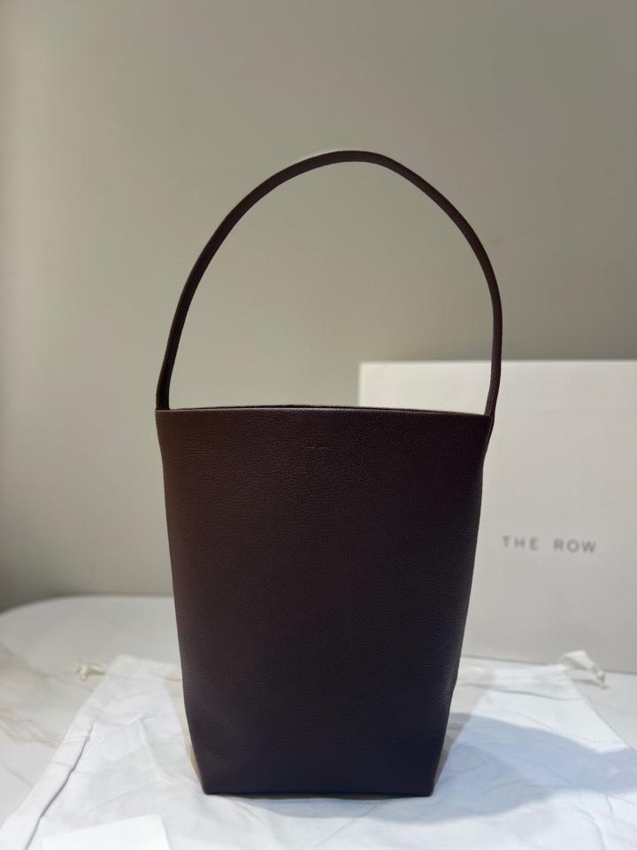 The Row Medium N/S Park Tote Bag in Leather Dark brown 30X28X15.5cm-duoc-ban-tai-Hvip Bags and Accessories