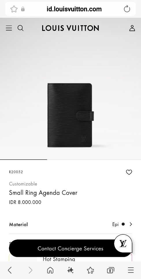 Louis Vuitton R20052
Customizable
Small Ring Agenda Cover-duoc-ban-tai-Hvip Bags and Accessories