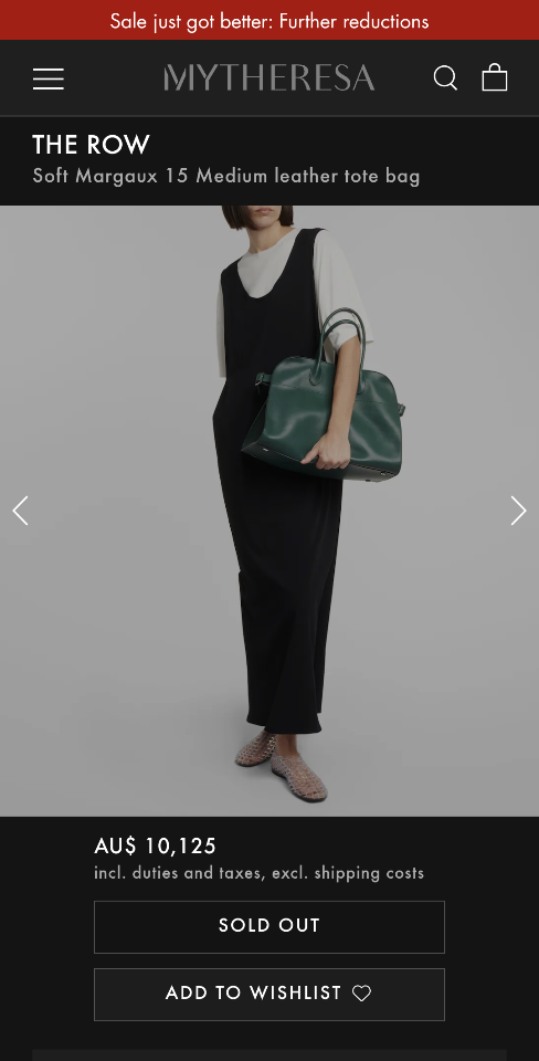 The Row Soft Margaux 15 Bag in Leather  green 38.5x16x30cm -duoc-ban-tai-Hvip Bags and Accessories