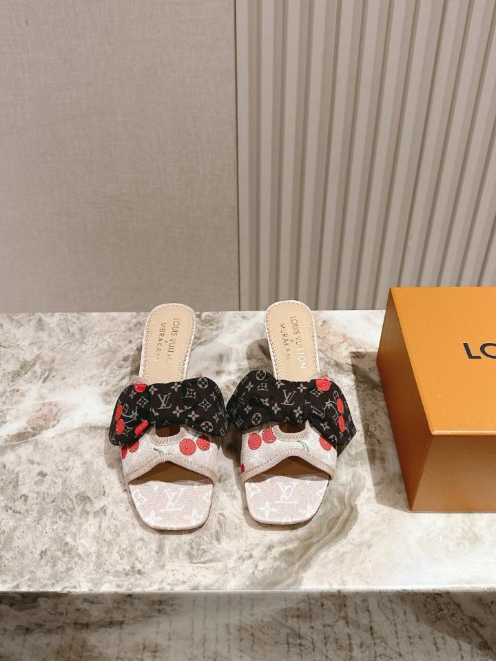 Louis Vuitton LV x TM  Cherie Mules beige 🍒55mm (1) -duoc-ban-tai-Hvip Shoes and Clothes