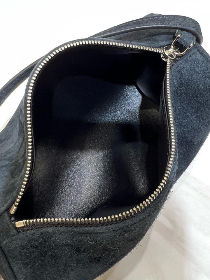 The Row 90's Bag in Nubuck dark black 19.5x10x8cm -duoc-ban-tai-Hvip Bags and Accessories