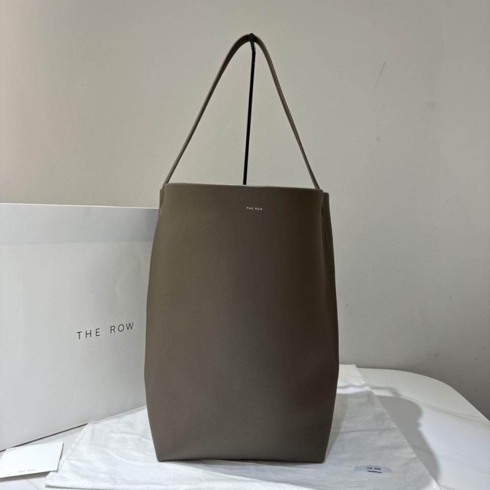 The Row Large N/S Park Tote in Leather Dark Olive  44X38X21cm -25cm -duoc-ban-tai-Hvip Bags and Accessories