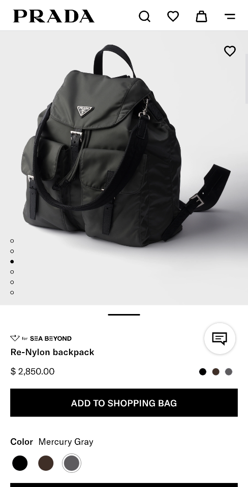 Prada Re-Nylon backpack Mercury Gray 2VZ110 34x39x15cm-duoc-ban-tai-Hvip Bags and Accessories