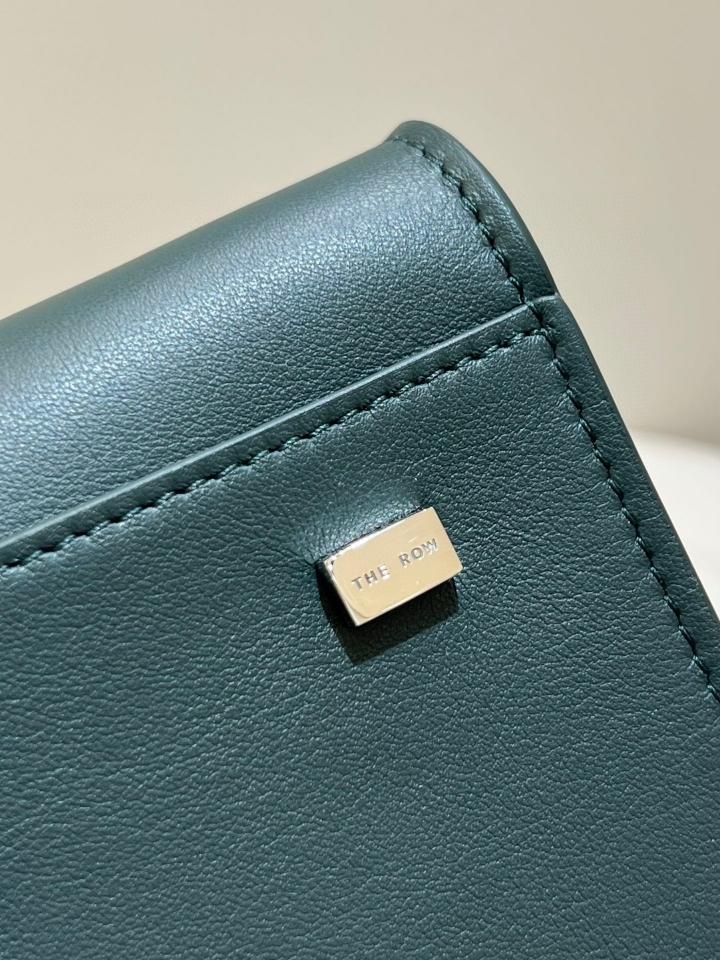 The Row Soft Margaux 12 Bag in Leather green 32x15x25cm-duoc-ban-tai-Hvip Bags and Accessories