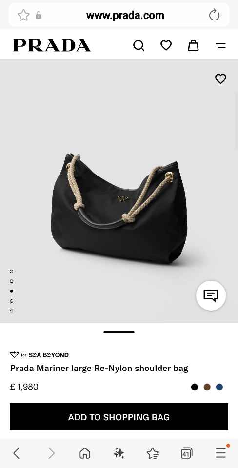 Prada Mariner large Re-Nylon shoulder bag black 1BC244 48x39x14cm-duoc-ban-tai-Hvip Bags and Accessories