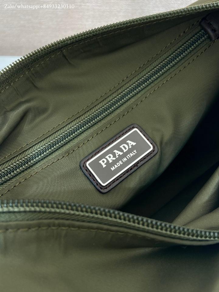 Prada Speedrock Re-Nylon and leather shoulder bag Camouflage Green 2VH192 28x17.5x10cm-duoc-ban-tai-Hvip Bags and Accessories