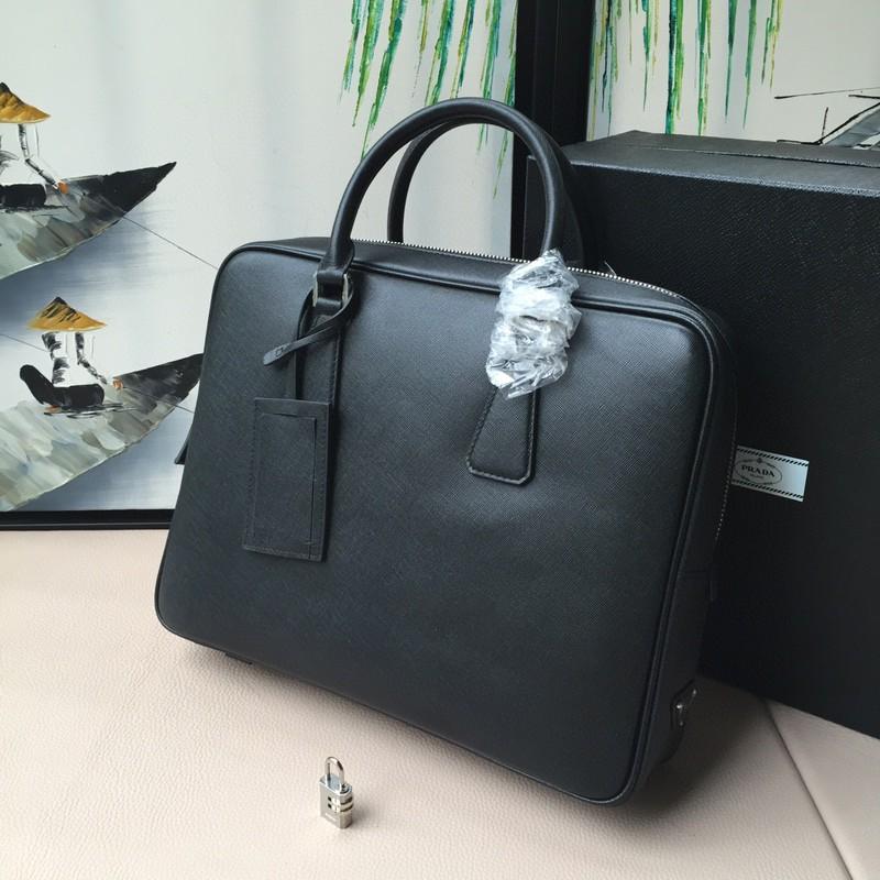 Prada Saffiano Leather briefs bag 0305 38 x28cm -duoc-ban-tai-Hvip Bags and Accessories