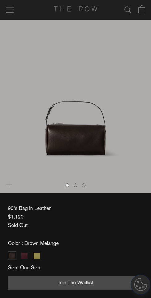 The Row 90's Bag in smooth calfskin Leather brown Melange 19.5x10x 8cm -duoc-ban-tai-Hvip Bags and Accessories