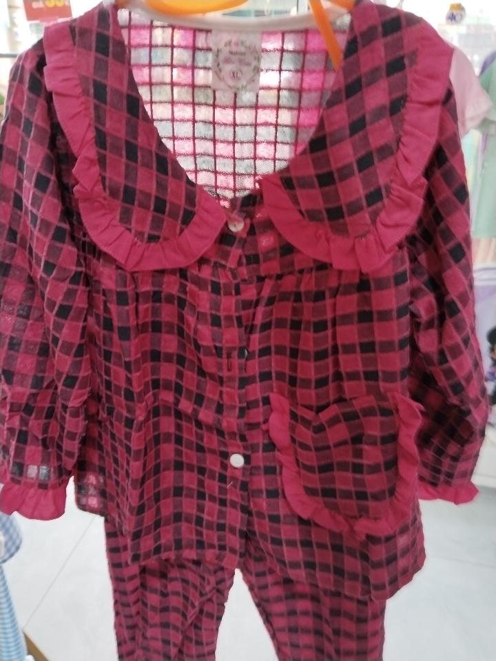 Bộ dài BG caro nhung  70k-duoc-ban-tai-Muội Muội shop