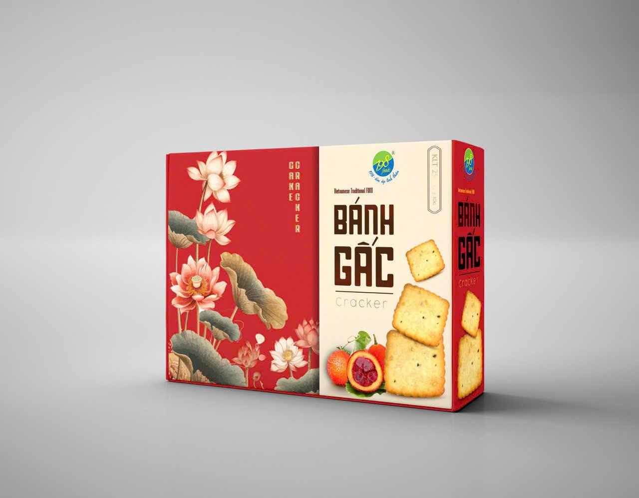 Bánh quy August cracker vị Gấc 250G-duoc-ban-tai-K&N Family