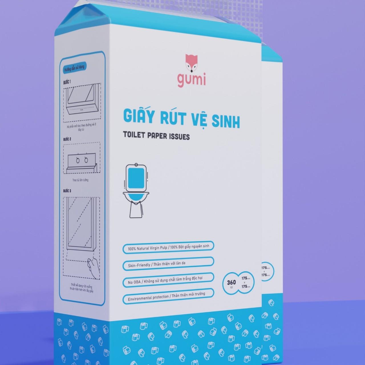 Giấy rút vệ sinh treo tường Gumi - 360 tờ-duoc-ban-tai-K&N Family