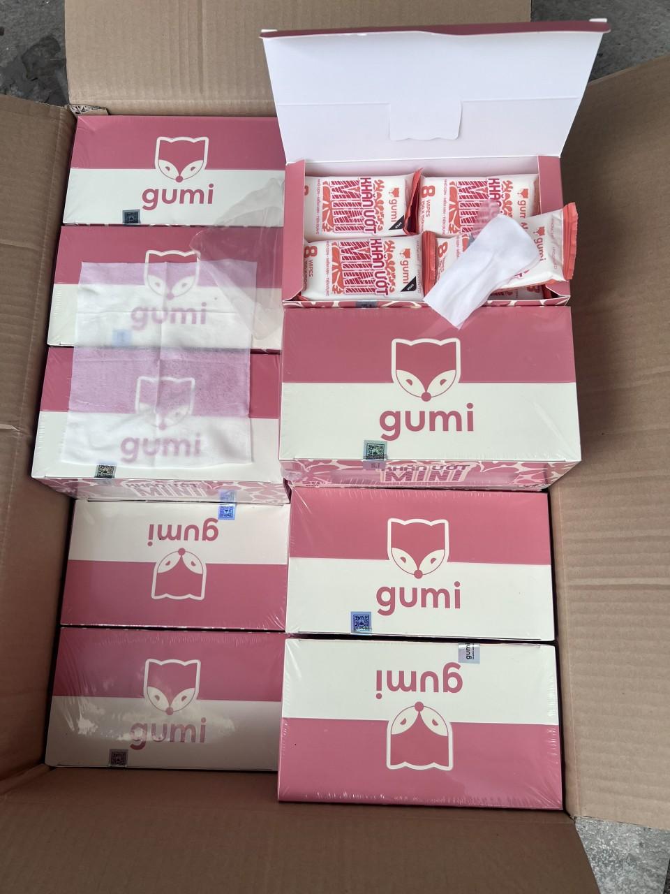 Hộp 20 gói khăn ướt mini Gumi bỏ túi tiện lợi-duoc-ban-tai-K&N Family