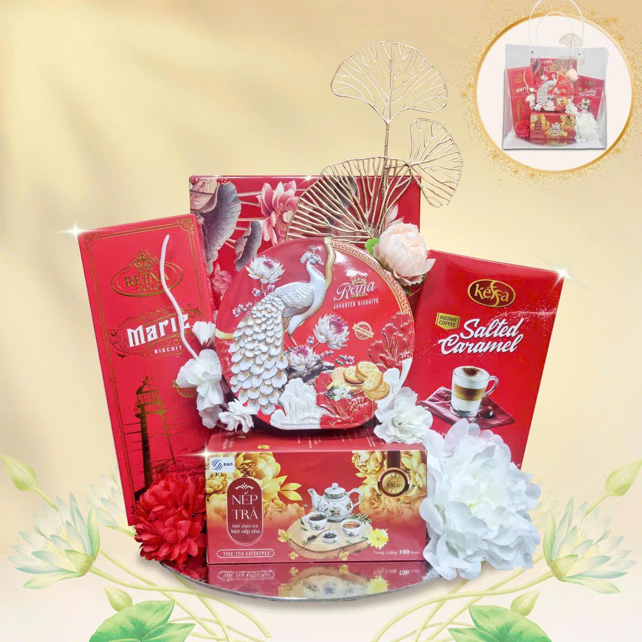 Set bánh trà cafe dâng lễ 5 món-duoc-ban-tai-K&N Family