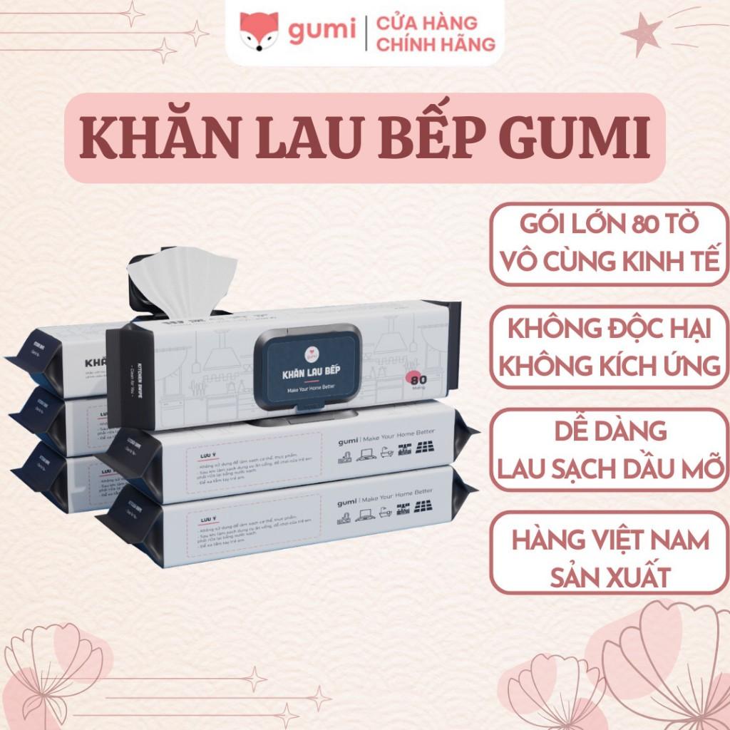 Khăn ướt lau bếp Gumi tẩy dầu mỡ (80 tờ)-duoc-ban-tai-K&N Family