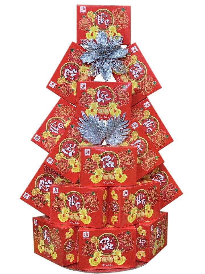 Tháp bánh Phúc Lộc Thọ đỏ-duoc-ban-tai-K&N Family