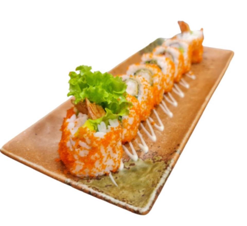 Sushi tôm phomai lăn trứng tôm -duoc-ban-tai-FURINSUSHI- hệ thống CITY SUSHI ĐÀ LẠT