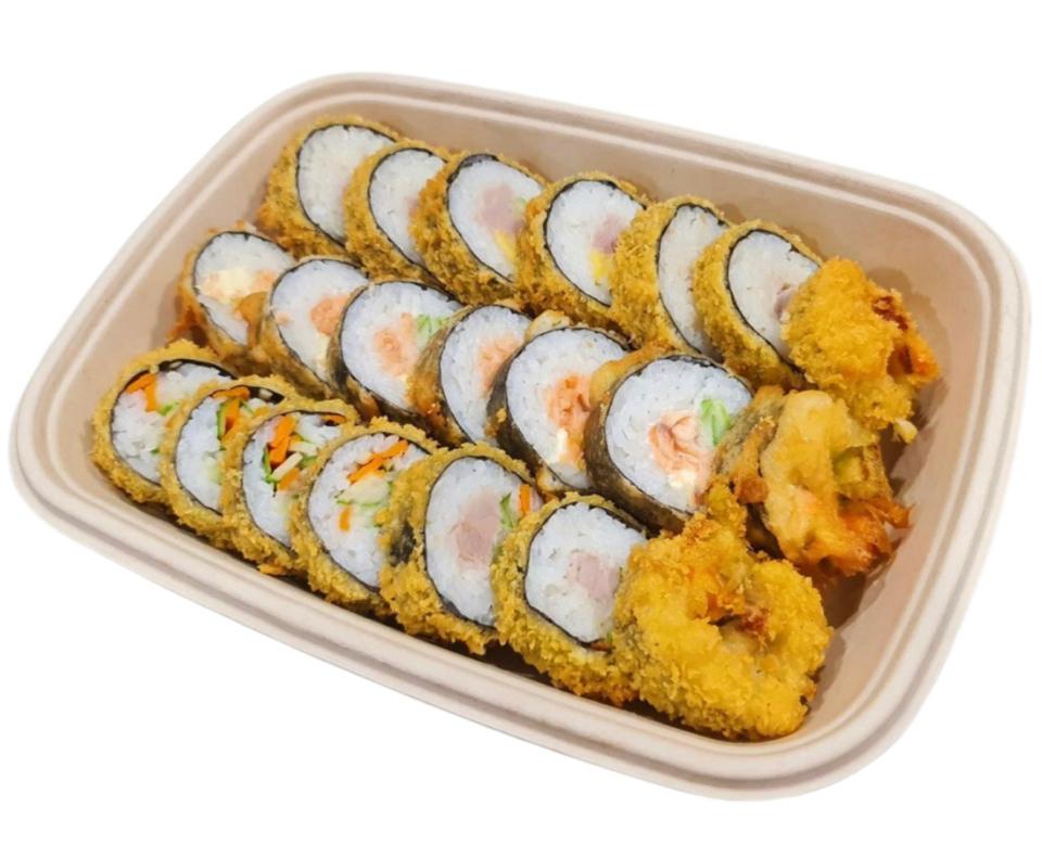 Sushi fried Combo 8 (cá hồi phomaichiên tem, cá ngừ thanh cua xù, thập cẩm xù) -duoc-ban-tai-FURINSUSHI- hệ thống CITY SUSHI ĐÀ LẠT