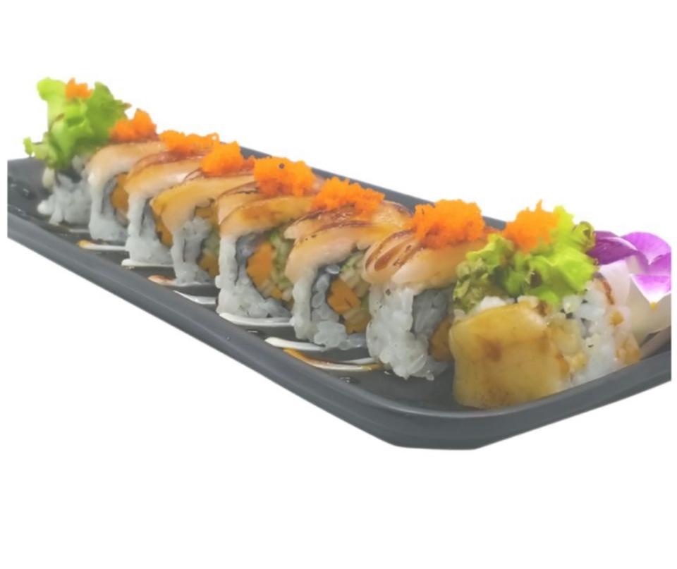 Sushi sò điệp nướng tái xốt Teriyaky-duoc-ban-tai-FURINSUSHI- hệ thống CITY SUSHI ĐÀ LẠT