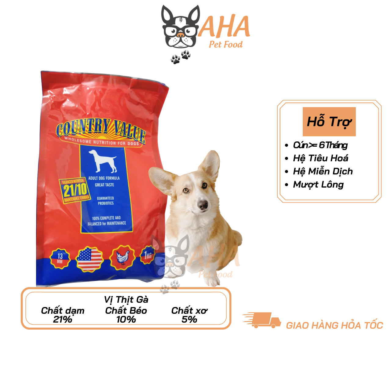 Country Value thức ăn cho chó-duoc-ban-tai-AHA PETFOOD