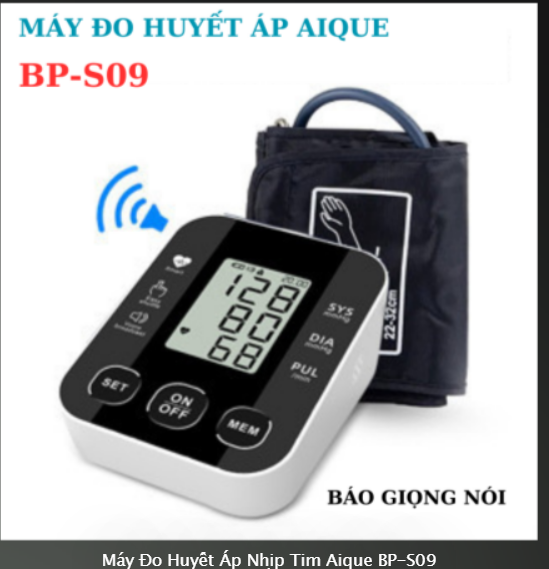 Máy Đo Huyết Áp Nhịp Tim Aique BP-S09-duoc-ban-tai-Camera Đèn Năng lượng Nguyễn Linh
