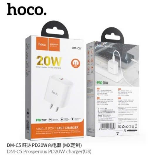 Cóc Sạc Nhanh Hoco 20w DMC5 ( 1 Type-c )-duoc-ban-tai-Camera Đèn Năng lượng Nguyễn Linh