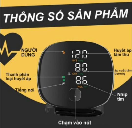 Máy Đo Huyết Áp Cổ Tay Cảm Ứng Giọng Nói-duoc-ban-tai-Camera Đèn Năng lượng Nguyễn Linh