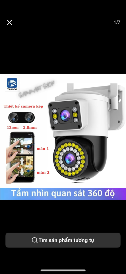 Camera Q42D YooSee 2   Mắt Ngoài TRời Kháng Nước Kết Nối Wifi K Dây Đàm Thoại 2 chiều Thông Báo Báo Động-duoc-ban-tai-Nguyễn Linh Computer