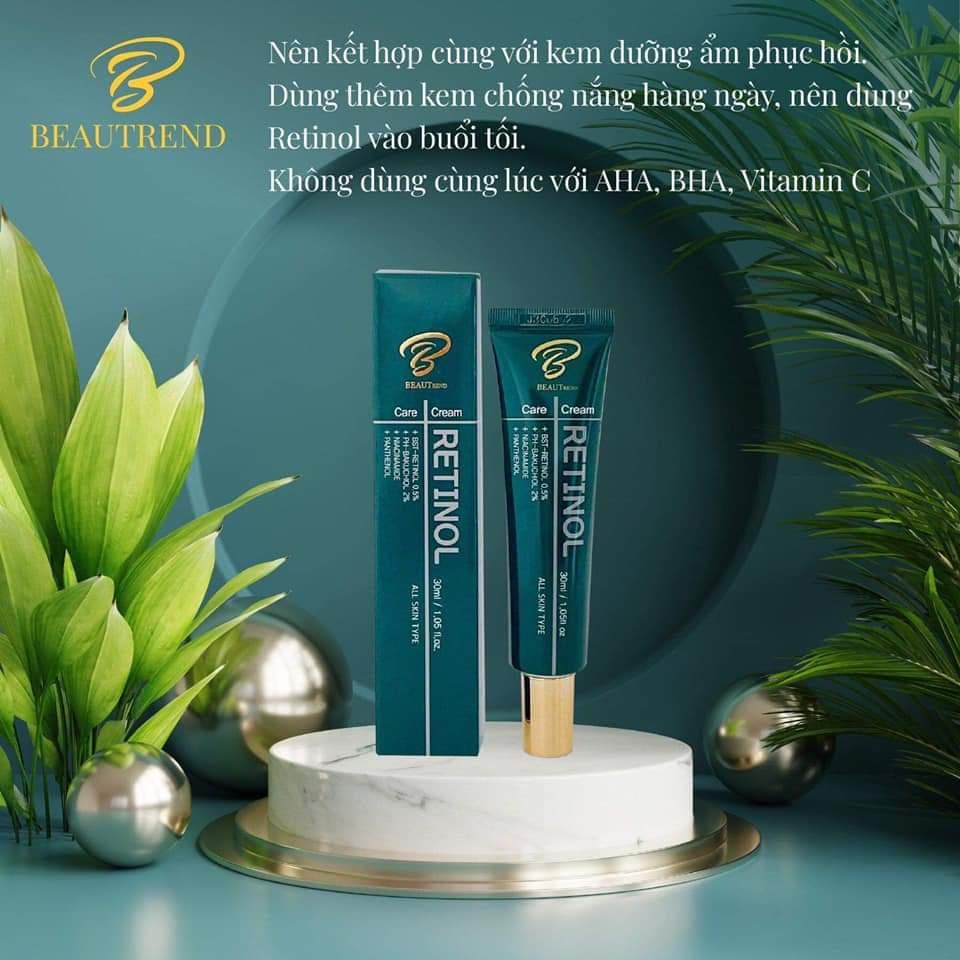 Kem dưỡng trắng da mặt Hàn Quốc Retinol bakuchiol BEAUTREND Tuýp 30ml FOCOSTORE
THÔNG TIN SẢN PHẨM
- Quy cách: Tuýp
- Trọng lượng: 30ml
- Hạn sử dụng: 2 năm kể từ ngày sản xuất
- Ngày sản xuất: Xem trên bao bì sản phẩm
- Thương hiệu: BEAUTREND
- Xuất xứ: Hàn Quốc
Kem dưỡng trắng da mặt thế hệ mới chính là chân ái đồng hành cùng chị em lấy lại làn da như ý. 
THÀNH PHẦN
- BST-RETINOL 0,5%: Tăng độ dày sừng, tăng collagen trung bì, tăng hyaluronic acid, giảm khả năng tạo mạch máu, giúp cho da dày, căng và trẻ hóa hơn
- PH-BAKUCHIOL 2%: Không gây khô da hoặc kích ứng, mẩn đỏ, không gây bong tróc
- NIACINAMIDE: Thành phần làm trắng, cải thiện sắc tố da, tác dụng tương đương với hydroquinone trong việc mờ thâm nám nhưng lại rất an toàn
- PANTHENOL: Đẩy nhanh quá trình tái tạo collagen, giúp phục hồi cấu trúc da bị tổn thương.
ĐẶC ĐIỂM NỔI BẬT
- Kem dưỡng trắng da mặt giúp chống lão hóa, làm mịn và căng mướt da hiệu quả.
- Tái tạo lớp tế bào mới, nuôi dưỡng làn da trắng sáng và săn chắc.
- Làm mờ nếp nhăn, vết chân chim, sạm nám trên làn da.
- Se khít lỗ chân lông và dưỡng ẩm sâu giúp da mềm mịn
- Phục hồi các dấu hiệu lão hóa như da chảy xệ, thiếu săn chắc, đàn hồi kém
- Kem dưỡng trắng da mặt giúp thúc đẩy tuần hoàn máu, chuyển hóa năng lượng cho vitamin C và E chống oxy hóa.
HƯỚNG DẪN SỬ DỤNG
- Kem dưỡng trắng da mặt giúp chỉ sử dụng buổi tối, tránh tiếp xúc ánh sáng sau khi dùng
- Dùng tần xuất tăng dần: Tuần đầu 2-3 lần, tuần tiếp theo 3-4 lần sau đó có thể dùng hàng ngày.
Giá bán lẻ. 300K
Số lượng 1️⃣
☎️ 0797254043-duoc-ban-tai-PHƯƠNG LINH Shop