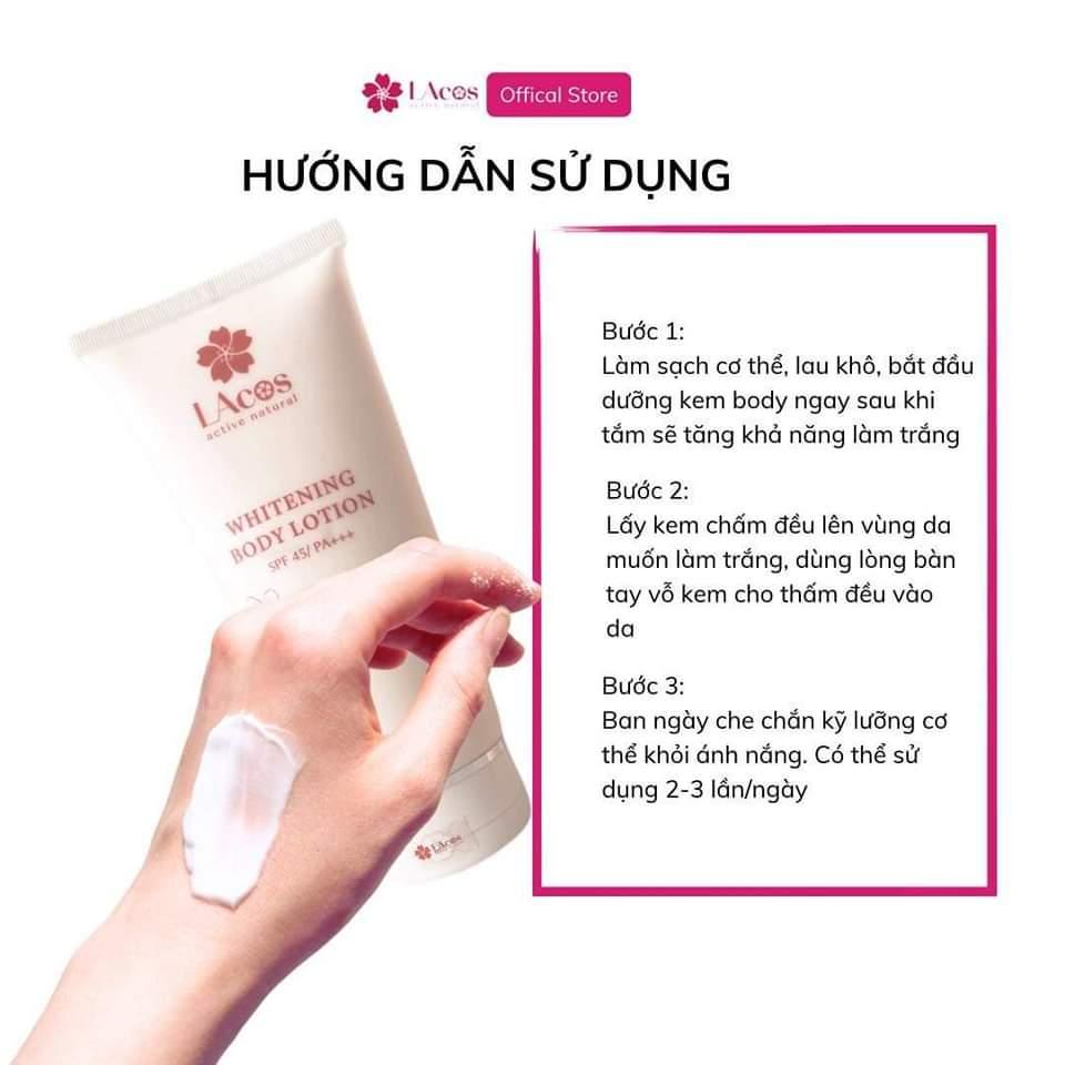 Ai cũng mê mẩn em kem body của nhà LAcos, tại sao vậy? Vì:
👉 Hiệu quả làm trắng nhanh sau 7 ngày sử dụng với cơ chế ngăn cản sản sinh hắc sắc tố
👉 Chất kem lotion thấm nhanh, không bết rít, không dính quần áo, không lộ vân kem
👉 Mùi thơm nhẹ nhàng, quyến rũ, độ lưu hương lâu
👉 Nâng tone tự nhiên, không hồi da
👉 Nuôi dưỡng da khoẻ mạnh từ bên trong, không bào mòn hay tẩy trắng da
👉 Cấp ẩm cho da luôn mịn màng và mềm mại.
Sử dụng: 2-3 lần mỗi ngày sau khi làm sạch da. Che chắn cơ thể kỹ lưỡng để tăng hiệu quả làm trắng nhanh.
Giá bán lẻ chỉ 270k
Số lượng 1️⃣
☎️ 0797254043-duoc-ban-tai-PHƯƠNG LINH Shop