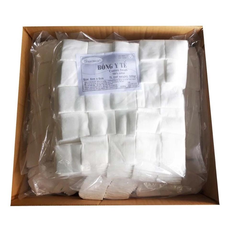 Bông Y Tế Bảo Thạch Cắt Sẵn 6cm X 6cm-duoc-ban-tai-ORISTORE- SỨC KHOẺ XANH
