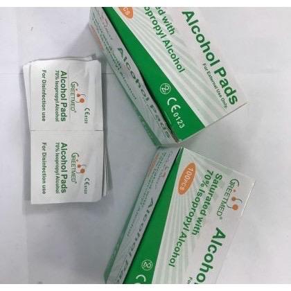 Bông tẩm cồn sát trùng Alcohol Pad hộp 100 miếng-duoc-ban-tai-ORISTORE- SỨC KHOẺ XANH