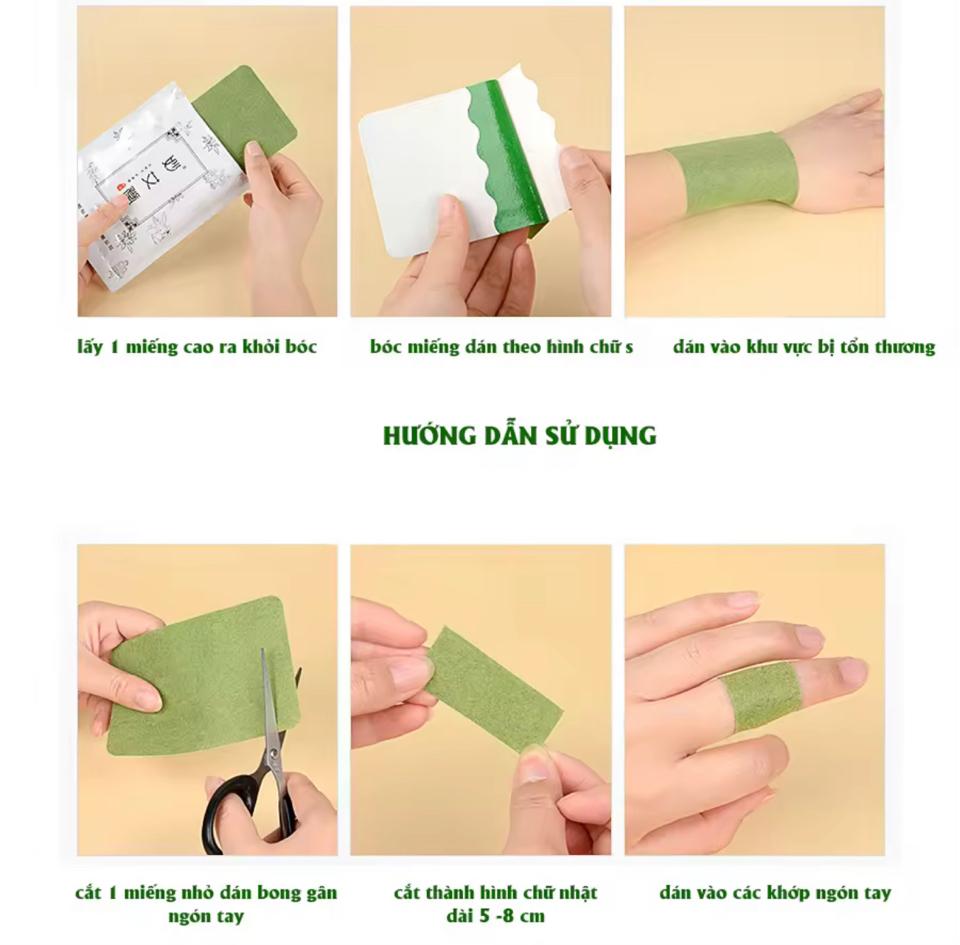 Cao dán ngải cứu thảo dược  MiaoAiTang gân cốt cổ tay, cổ chân, các khớp ngón tay hiệu quả-duoc-ban-tai-ORISTORE- SỨC KHOẺ XANH