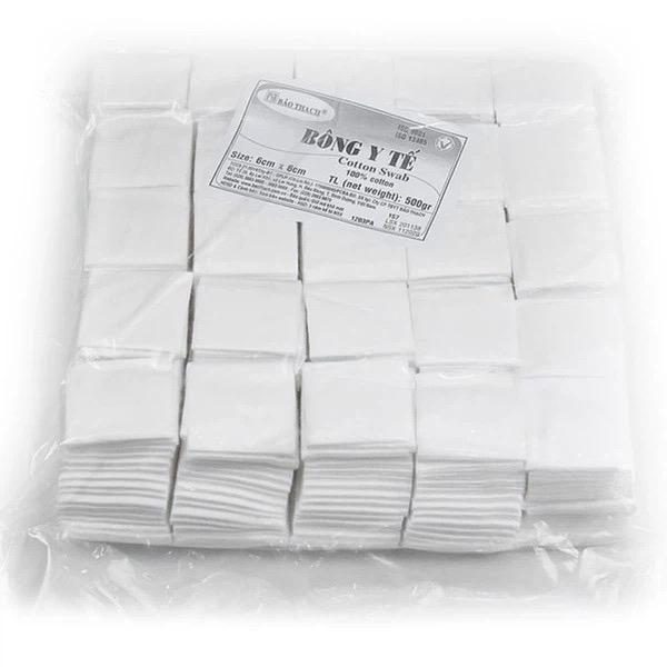 Bông Y Tế Bảo Thạch Cắt Sẵn 6cm X 6cm-duoc-ban-tai-ORISTORE- SỨC KHOẺ XANH
