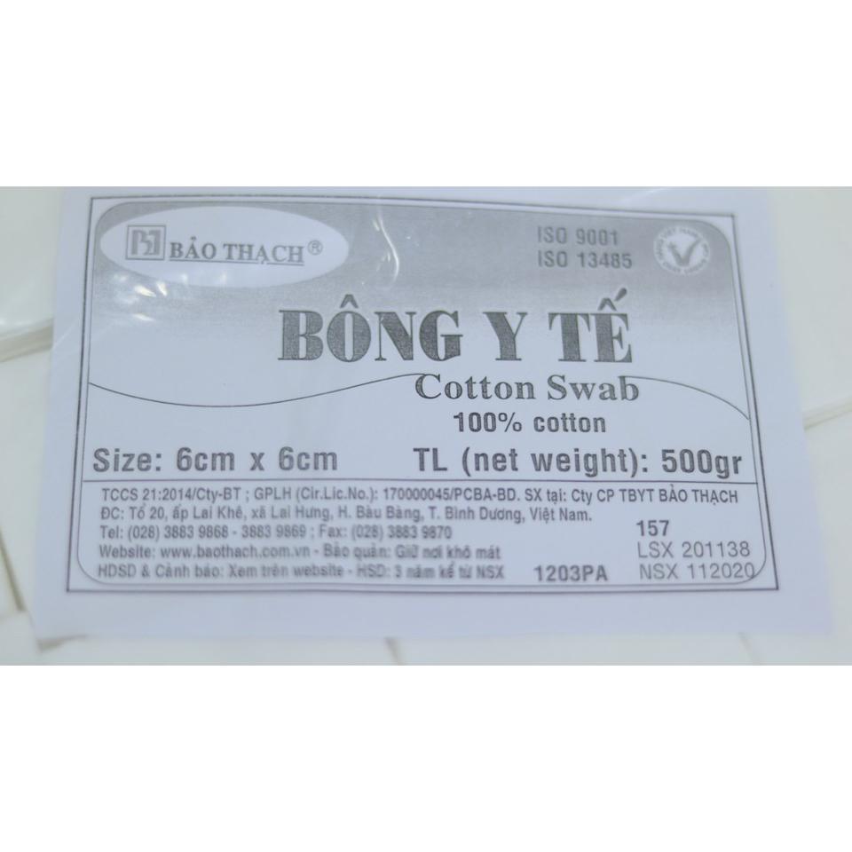 Bông Y Tế Bảo Thạch Cắt Sẵn 6cm X 6cm-duoc-ban-tai-ORISTORE- SỨC KHOẺ XANH
