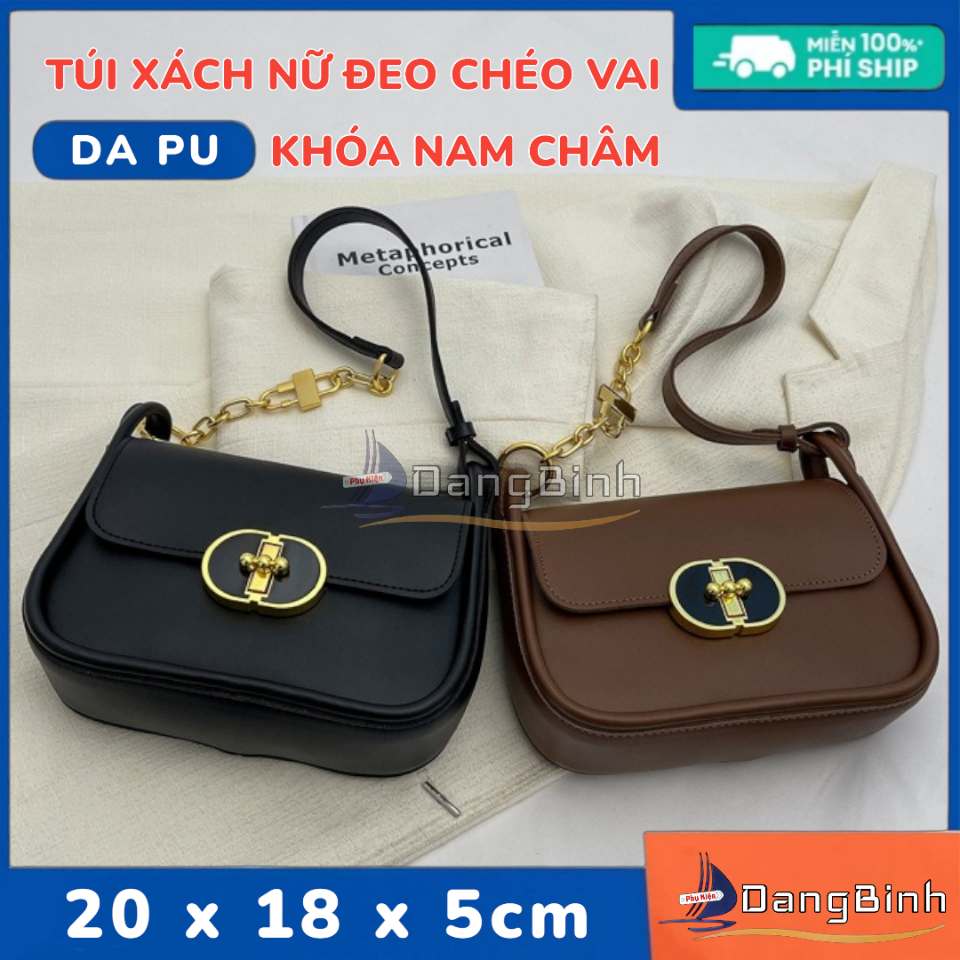 TÚI XÁCH NỮ ĐEO CHÉO ĐEO VAI KHÓA NAM CHÂM HÍT-duoc-ban-tai-DangBinh Group