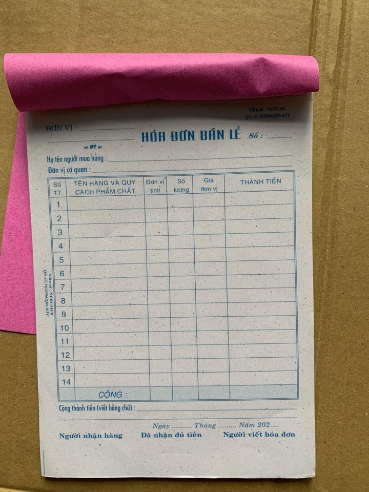 In hoá đơn giấy A5-duoc-ban-tai-Photocopy Hồng Tiến 2