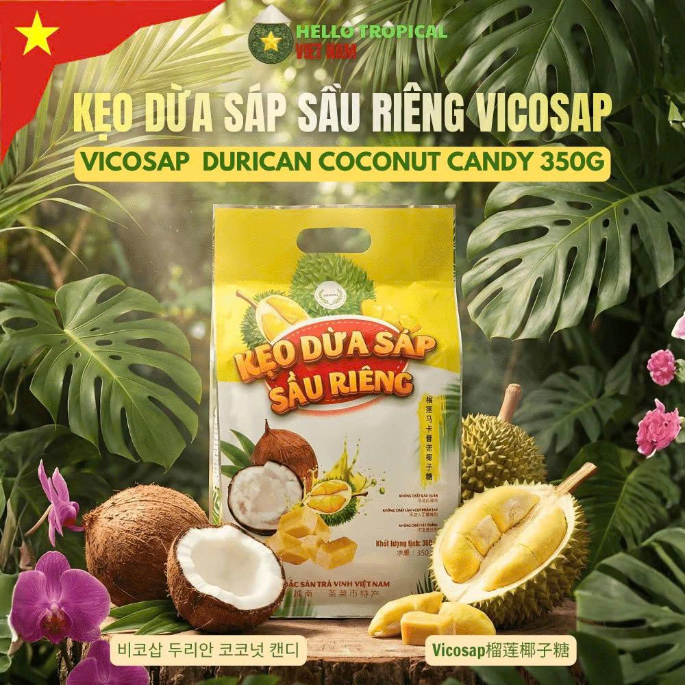 Kẹo Dừa Sáp Sầu riêng TQ ( Túi 350g )-duoc-ban-tai-HELLO TROPICAL VIETNAM