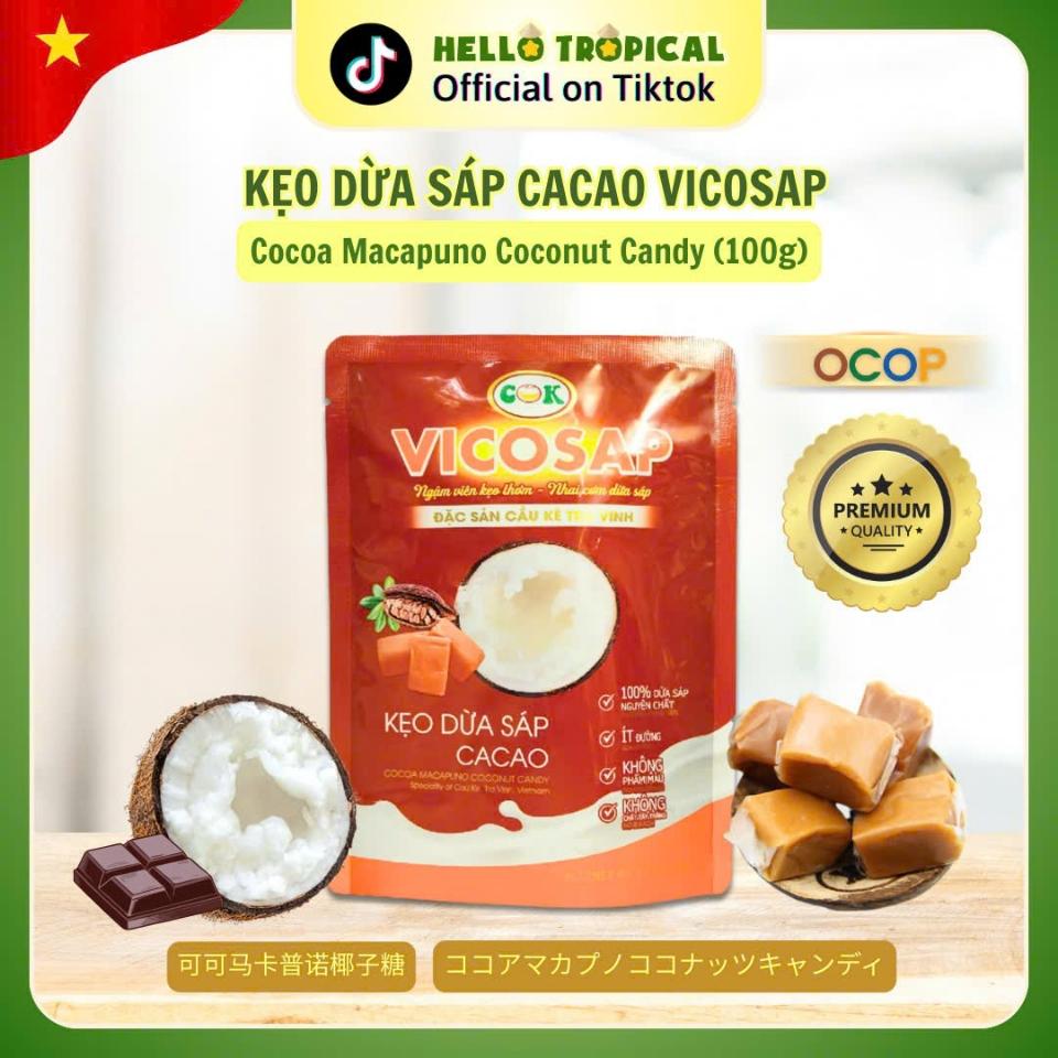 Kẹo dừa sáp cacao 100g VICOSAP-duoc-ban-tai-HELLO TROPICAL VIETNAM